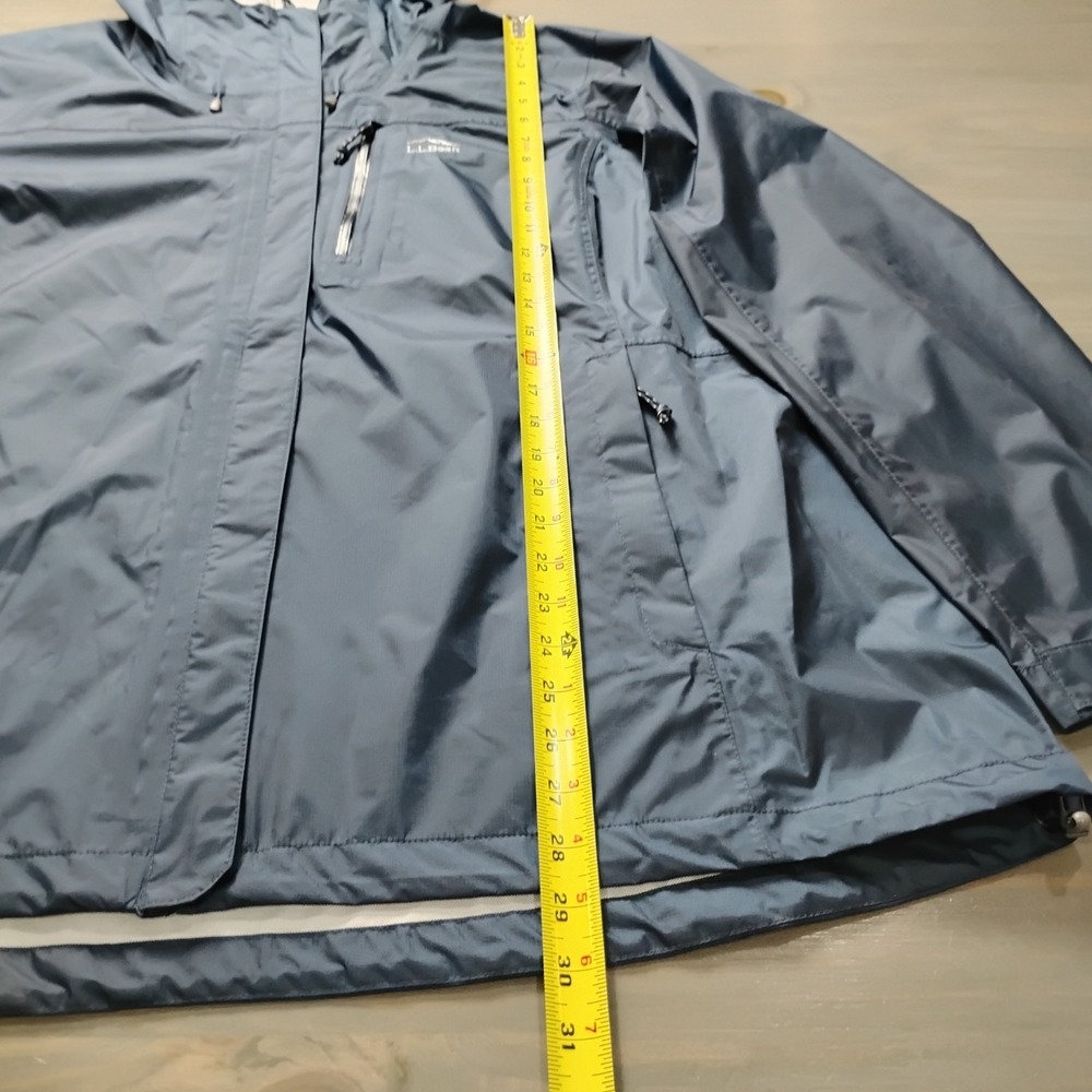 LL Bean Trail Model Rain Jacket Womens 3XL Navy Blue Waterproof Packable Plus Sz - Picture 11 of 14